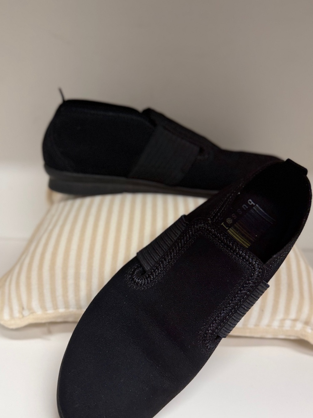 Bussola Comfort Black Microfiber Slip On Shoes Flats EU 38 US 7.5-8 EUC